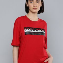 Skechers Printed Drop-Shoulder Sleeves Lounge T-shirt-image-2
