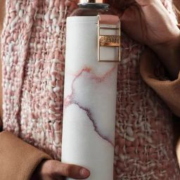Glasafe Vego Sip Coral Peach Borosilicate Bottle with Protective Silicone Sleeve (750ml)-68