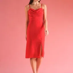 Globus Red Slim Fit Midi Dress-picture-27