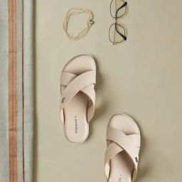 Neemans Men's Ivory Cross Strap Sandals-picture-32
