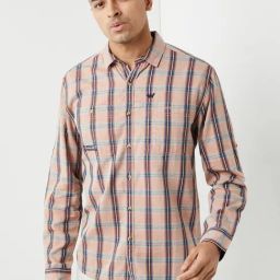 Wildcraft Red Plaid Cotton Regular Fit Checks Shirt-image-10