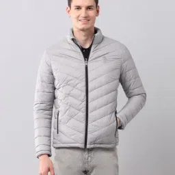 U.S. Polo Assn. Denim Co. Grey Regular Fit Puffer Jacket-image-26