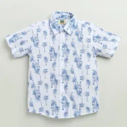 Zip Zap Zoop Boys White Regular Fit Printed Shirt-image-91