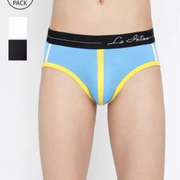 La Intimo Multicolored Comfort Fit Briefs - Pack Of 3-picture-17