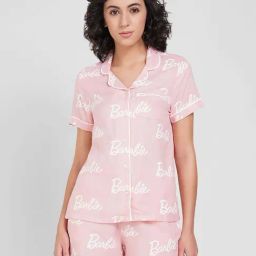 Dreamz By Pantaloons Orchid Pink Cotton Comfort Fit Printed Night Suit-picture-18