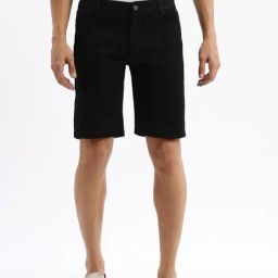 Showoff Brown Cotton Slim Fit Printed Shorts-image-64