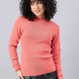 RVK Peach Blended Solid Full Sleeves Pullover-picture-13