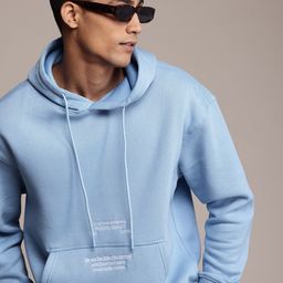 WROGN Typography Embroidery Hooded Pullover Sweatshirt-image-86