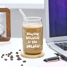 Delulu Is The Solulu - Personalized Can-Shaped Glass With Straw-image-14