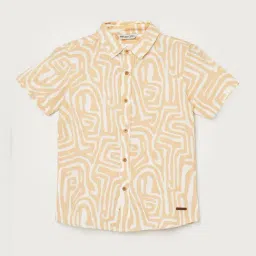 Fame Forever by Lifestyle Boys Beige Printed Shirt-picture-46