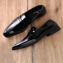 Louis Philippe Men's Black Formal Loafers-image-52