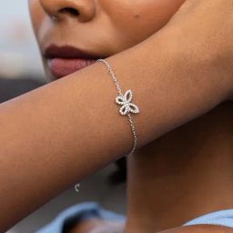 Shaya Fly on Butterfly Bracelet in Rhodium-Plated 925 Silver-image-5