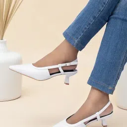 Truffle Collection Women's White Back Strap Sandals-picture-17