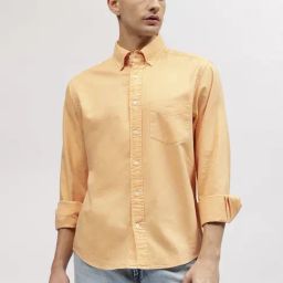 GANT Solid Button Down Regular Fit Shirt-image-39