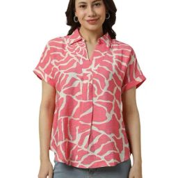 Allen Solly Pink Regular Fit Printed Top-picture-5