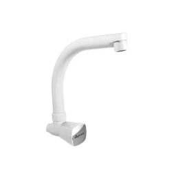 SUPREME Crown Series Wall Sink Tap Quarter Turn Plastic, Milky White-image-88