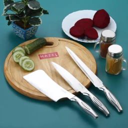 HAZEL Silver Stainless Steel Kitchen knife - Set of 3-30