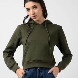Numero Uno Green Fleece Regular Fit Sweatshirt-image-65