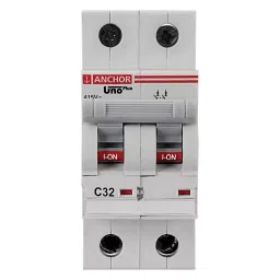 Anchor UNO Plus 1 A Dual Pole Miniature Circuit Breaker (MCB), 98830-13