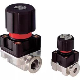 AS ONE Manual Diaphragm Valve Straight with Knurled Handle 100x67x140 mm, SP25K (Viton R)-44