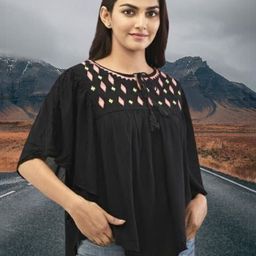 OOTPTAANG Embroidered Round Neck Top-image-86