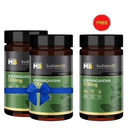 MuscleBlaze Koshaveda - Ashwagandha 500mg 60 tabs Pack (Buy 2 Get one free)-10