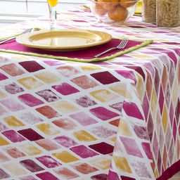 MASPAR Red & Yellow Printed Pure Cotton Rectangular 6 Seater Table Cover-picture-12