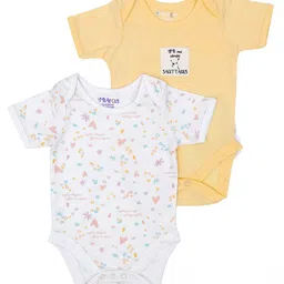 Mi Arcus  Cotton Half Sleeves Sagittarius Onesie Pack of 2 Multi-picture-40