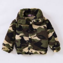 Kookie Kids Full Sleeves Camo Jacket - Multicolor-image-11