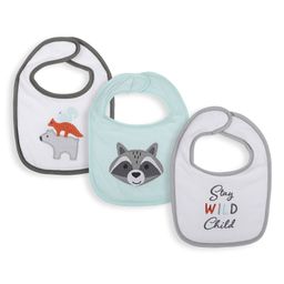 Baby Moo Feeding Bibs Wild Child Print Pack Of 3 - Multicolor image 2
