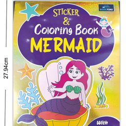book ford publications Unicorn Mermaid Sticker & Coloring Books Set of 2 - English image 2