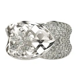 VALANOVA Sterling Silver White Gold Plated 0.39 Ct Lab Grown Diamond Ring-picture-11