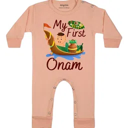 Arvesa My First Onam Printed Bodysuit-11