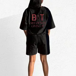 TheBTclub Unisex Oversized Printed T-Shirt With Shorts Co-Ords-image-73