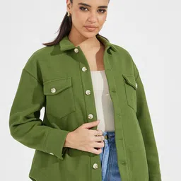 Styli Women Oversized Fit Long Line Wool Look Shacket-picture-39