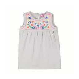 Cherry Crumble By Nitt Hyman Kids Grey Embroidered Top-image-22