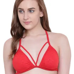 La Intimo Red Non Wired Padded Full Coverage Bra-image-87