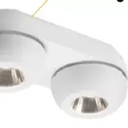 Noble Electricals 2 x 12 W White LED Sway Surface Downlight Warm White NE-DL-SW-2X12-48