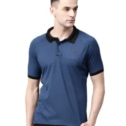 Alcis Blue Round Neck Slim Fit T-Shirt-image-74