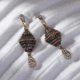 SOHI Crystal Rhombus Drop Earrings For Women-image-23