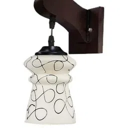 Somil Premium Designer Glass Wall / Night Lamp Elegant & Stylish Dcor Accent for Modern Interiors, Color- Black, White, Size:- 20 X 25 X 22.5 CM-image-89