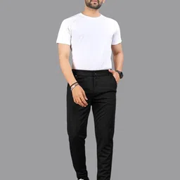 ISUEL FAB Men Black Lycra Trousers-picture-23