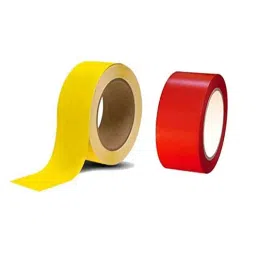 MM WILL CARE 60 m 50MM BOPP Yellow & Red Self Adhesive Floor Marking Tape MMWILL1094-30