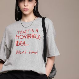 The Roadster Life Co. Typography Printed Drop-Shoulder Sleeves T-shirt-image-71