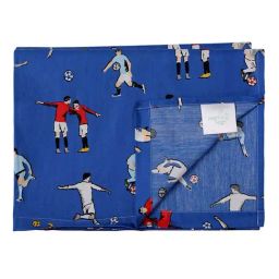 Nigh Nigh Football Blue Cotton 300 TC Kids Bed Linen Set-image-87