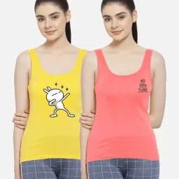 Friskers Multicolor Printed Camisole (Pack Of 2)-picture-3