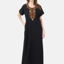 KOI SLEEPWEAR Black Embroidered Nighty-image-44