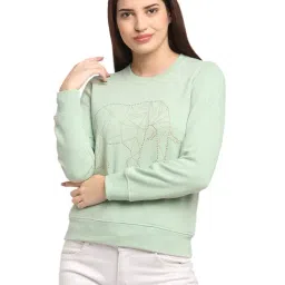 Global Republic Green Embellished Sweatshirt-picture-22