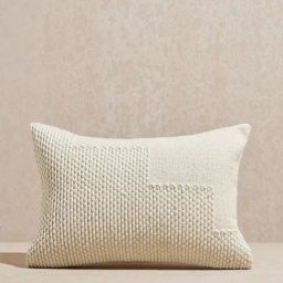 Westside Home Off-White Woven-Textured Cushion Cover-image-50