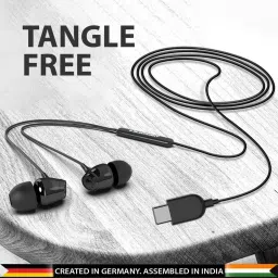 Blaupunkt EM01 in-Ear Type C Wired Earphone with Mic & Noise Isolation (Black) image 4